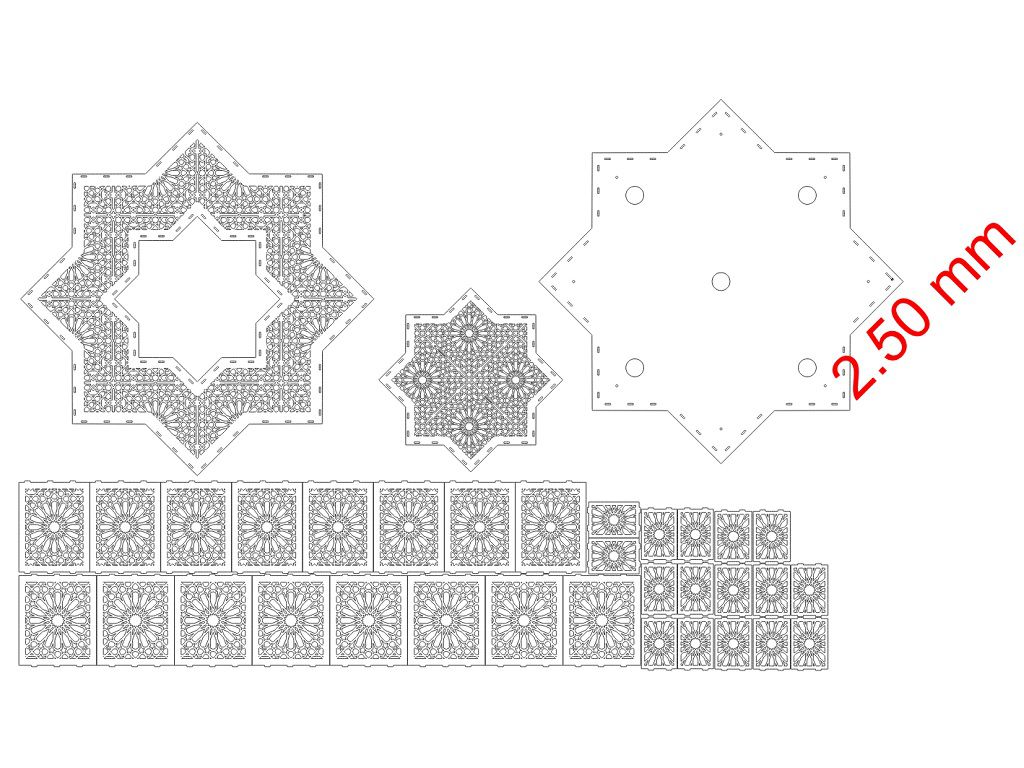 Laser Cut Moroccan Chandelier Pendant Light Vector