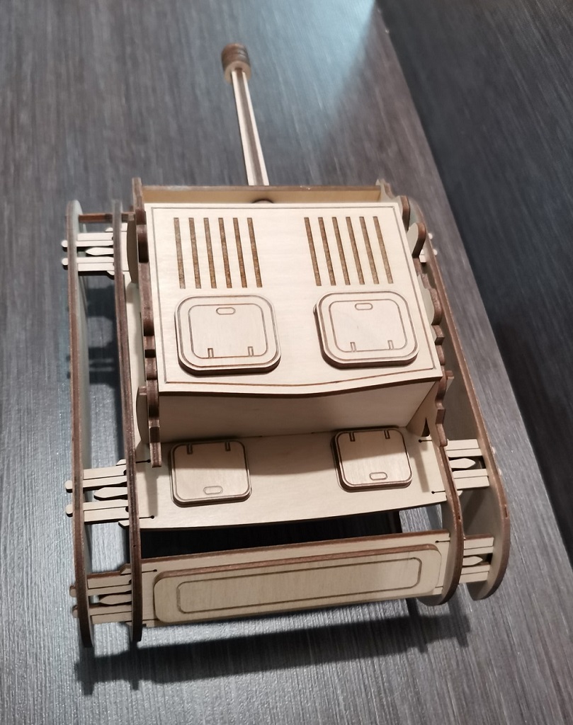 Laser Cut Wood Tank for Beer Gift for Him on February 23 Vector