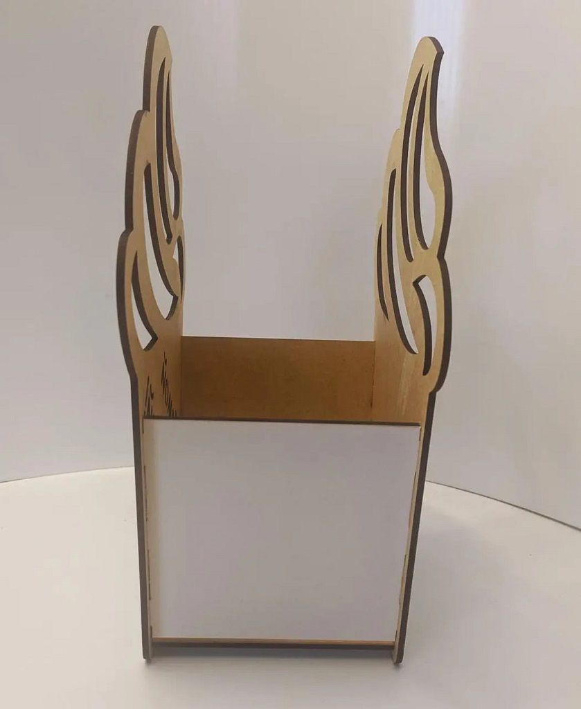 Laser Cut Cupcake Flower Basket Vector