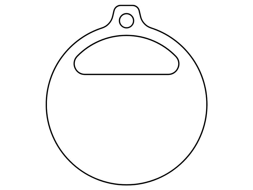 Laser Cut Christmas Round Bauble Vector