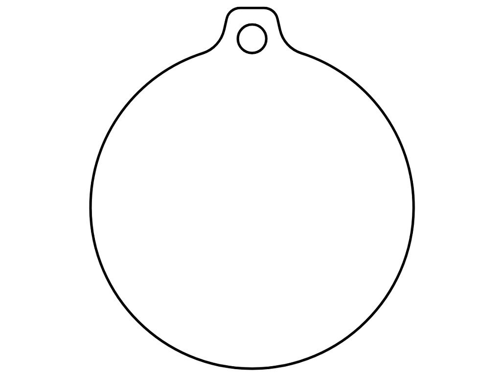 Laser Cut Christmas Round Blank Bauble Vector