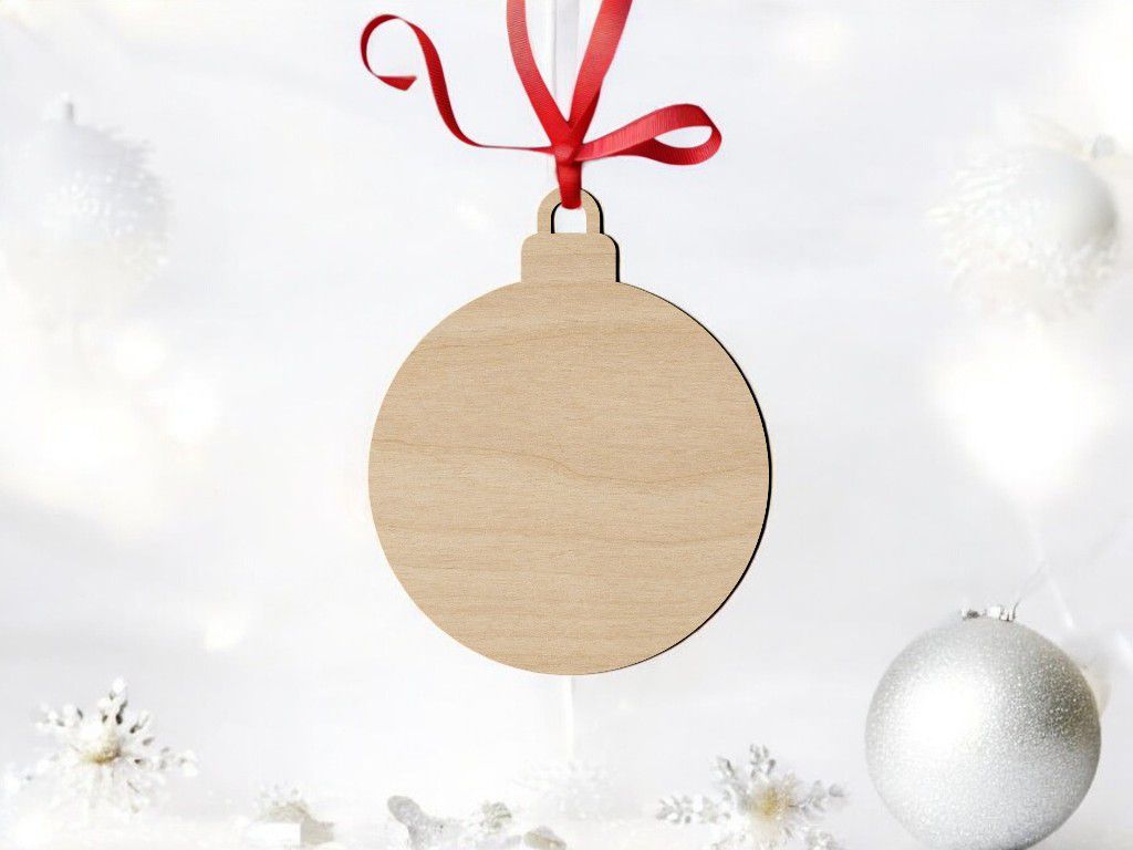 Laser Cut Blank Christmas Ornament Shape Vector