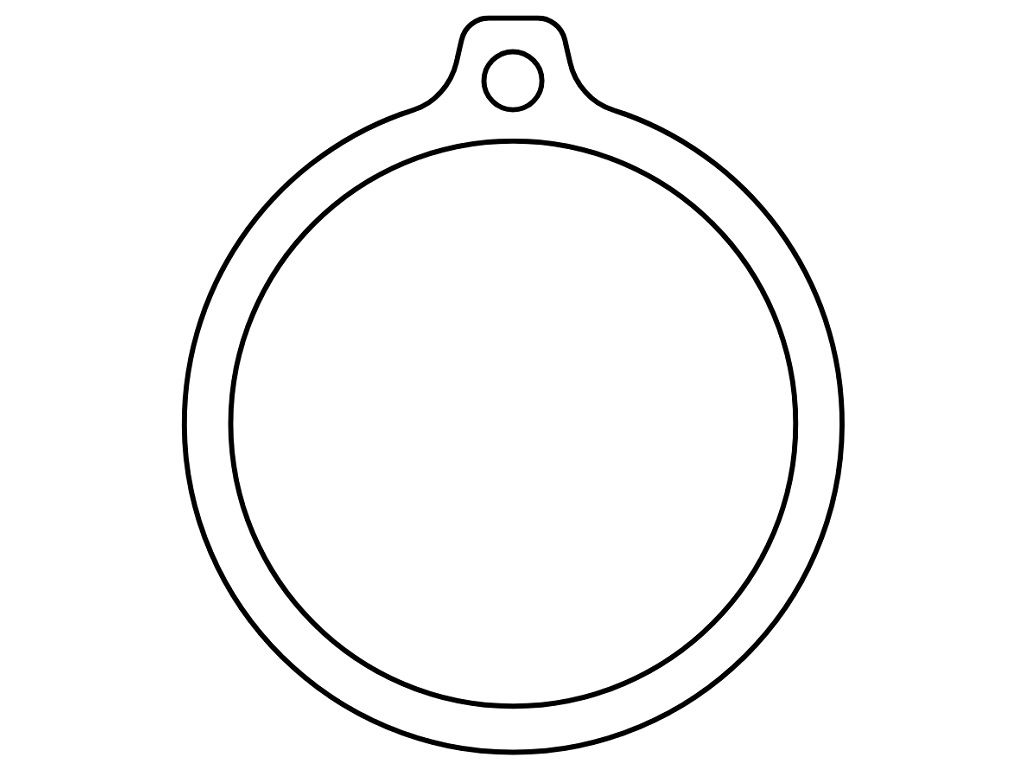 Laser Cut Round Hollow Christmas Ornament Vector