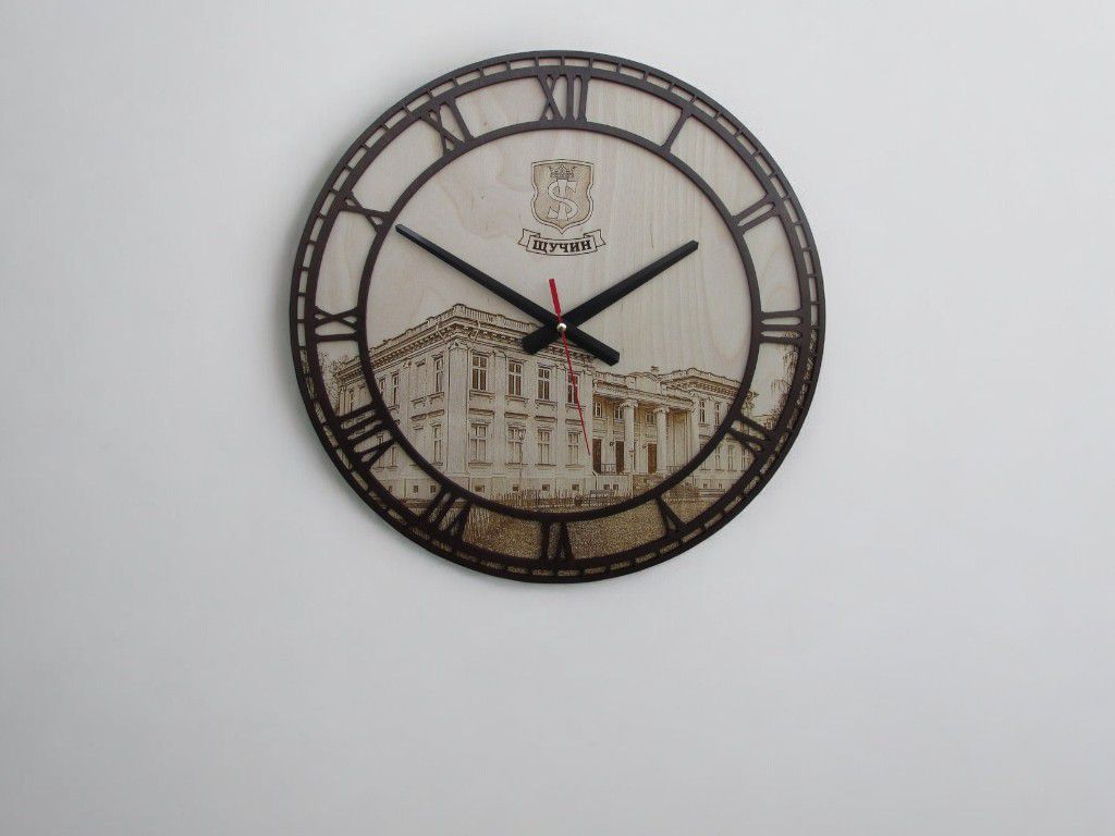 Laser Cut Living Hinge Wall Clock Vector