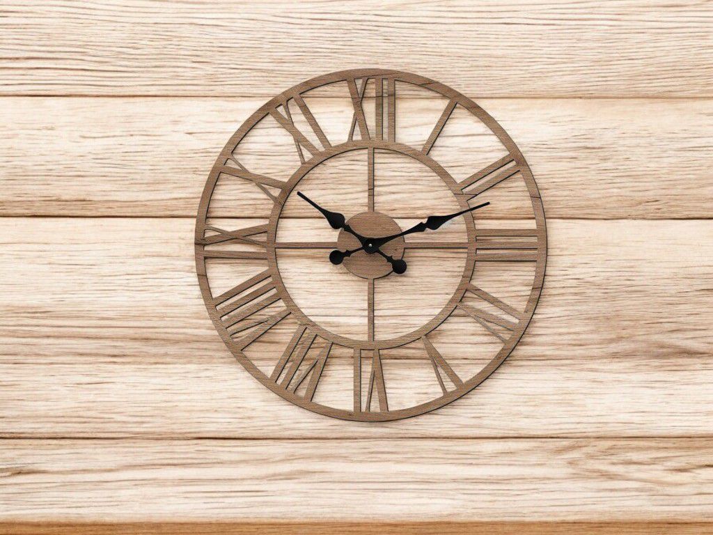 Laser Cut Trendy Wall Clock Vector