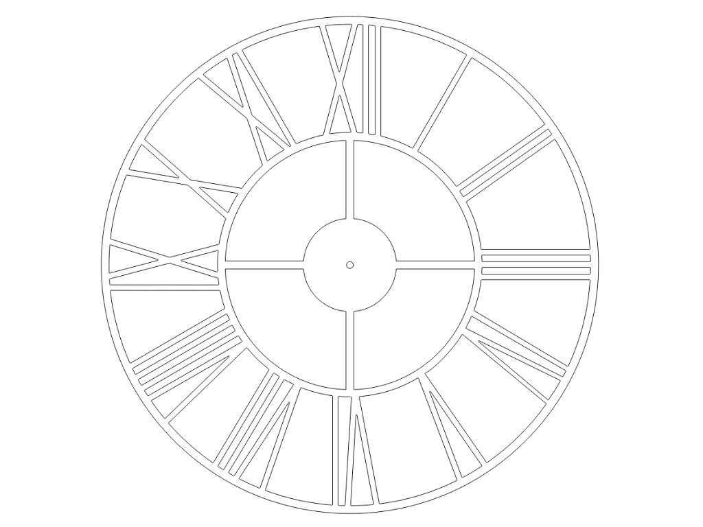 Laser Cut Trendy Wall Clock Vector
