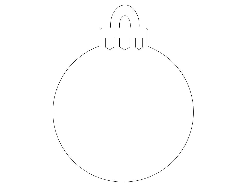 Laser Cut Blank Christmas Ball Ornament Vector