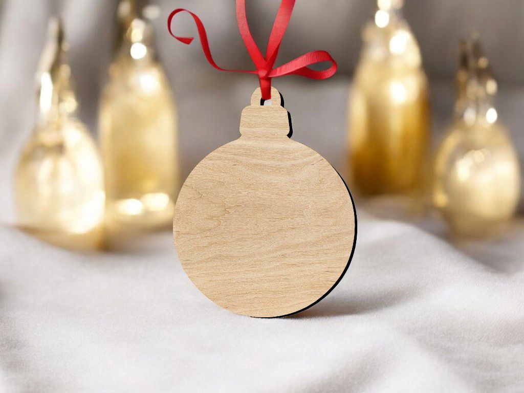 Laser Cut Blank Christmas Ball Vector