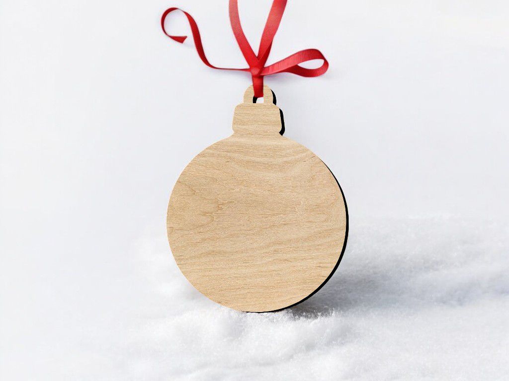 Laser Cut Blank Christmas Ball Vector