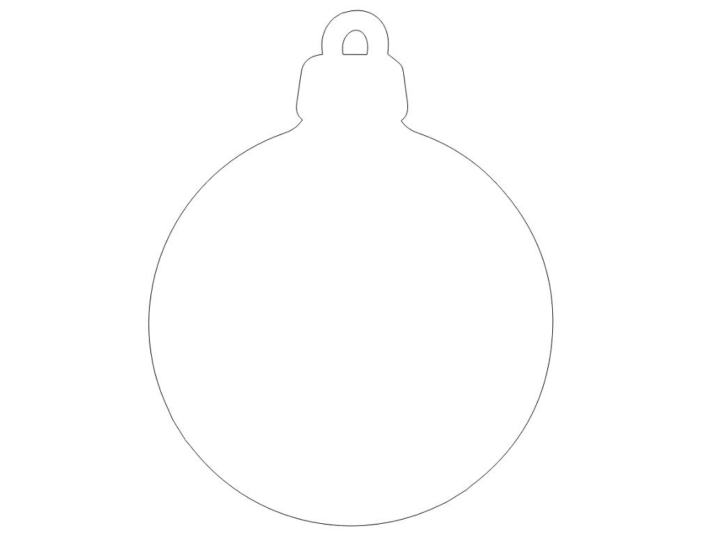 Laser Cut Blank Christmas Ball Vector