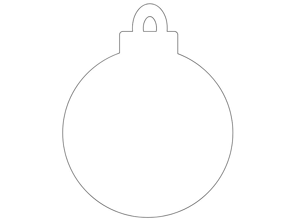 Laser Cut Blank Christmas Bauble Vector