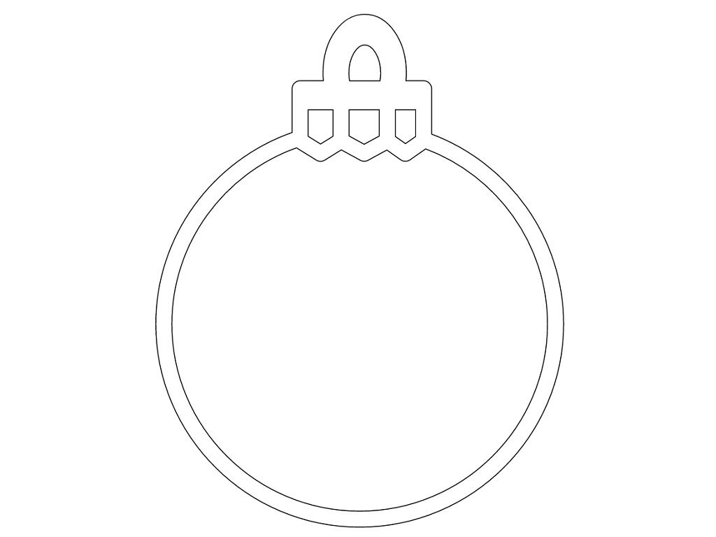 Laser Cut Hollow Christmas Bauble Vector