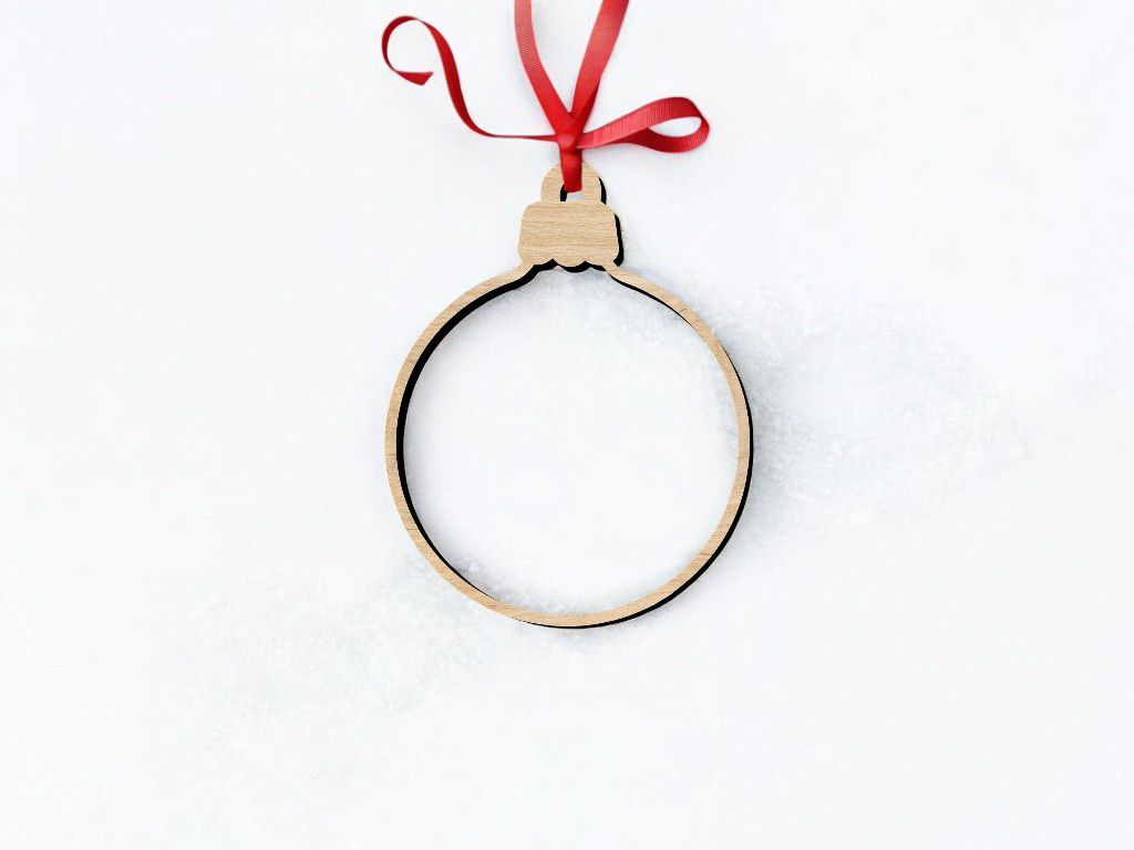 Laser Cut Hollow Christmas Tree Ornament Vector