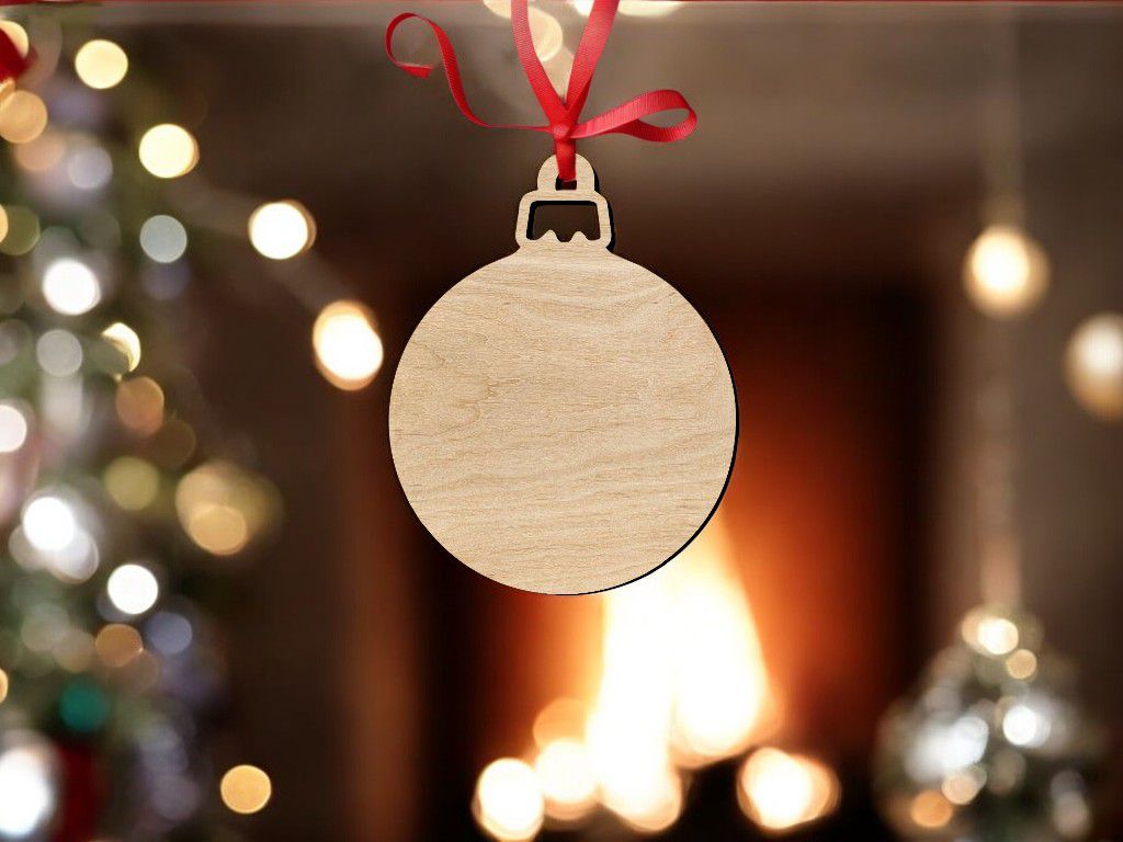 Laser Cut Christmas Tree Ball Vector