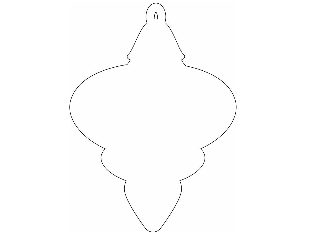 Laser Cut Blank Christmas Bauble for Craft Vector