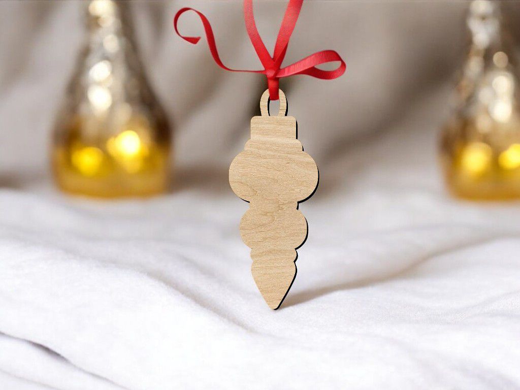 Laser Cut Christmas Decoration Bauble Vector