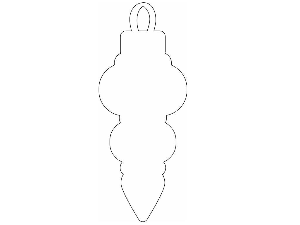 Laser Cut Christmas Decoration Bauble Vector