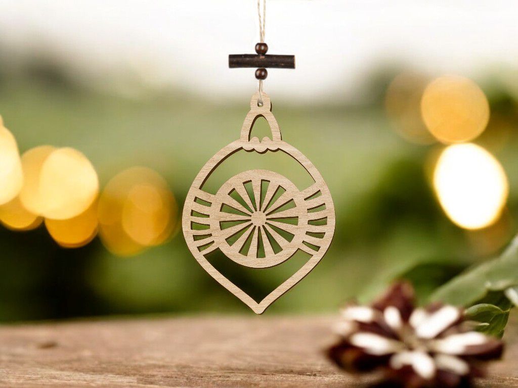 Laser Cut Wooden Ornament Vector