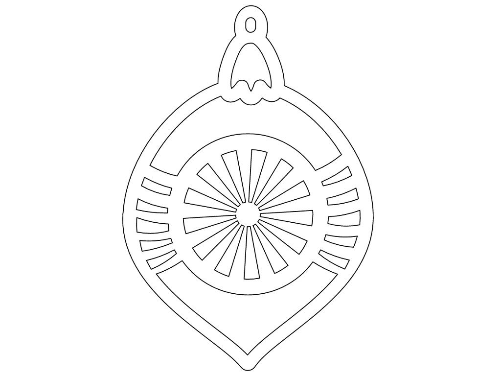 Laser Cut Wooden Ornament Vector