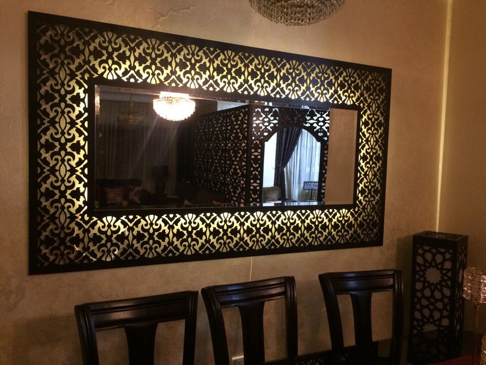 Laser Cut Decorative Wall Mirror Frame Vector