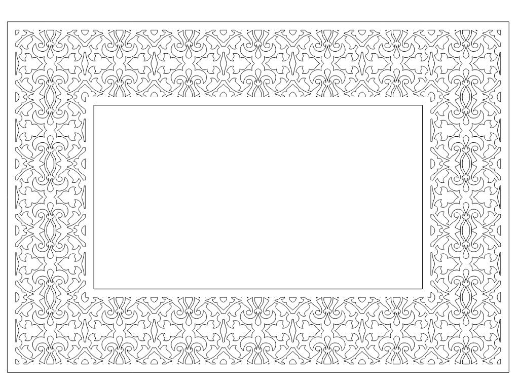 Laser Cut Decorative Wall Mirror Frame Vector