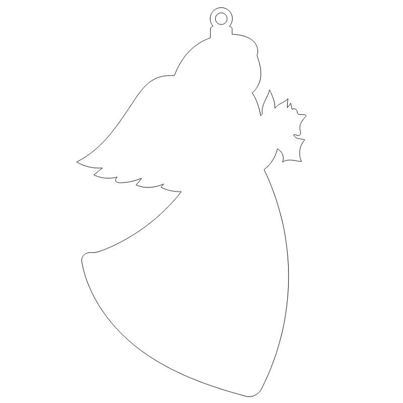 Laser Cut Angel Christmas Ornament Vector