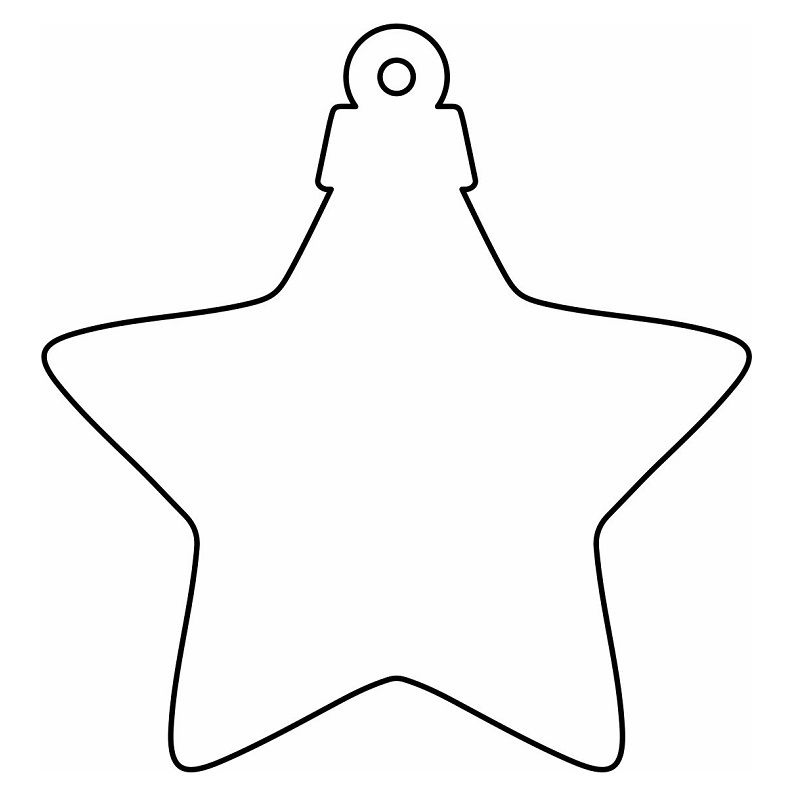 Laser Cut Christmas Tree Star Ornament Vector