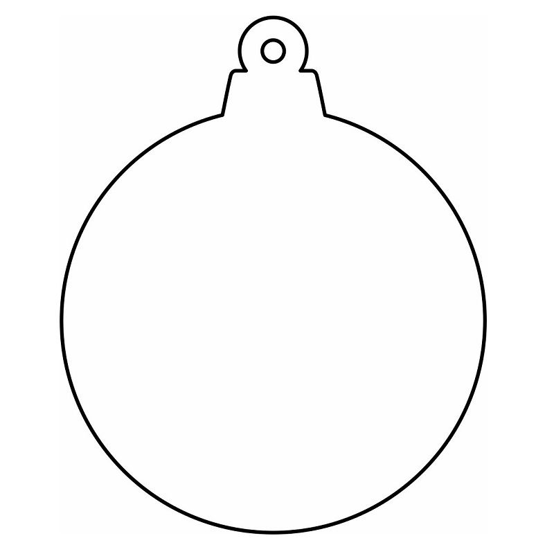 Laser Cut Unfinished Round Christmas Ornament Vector