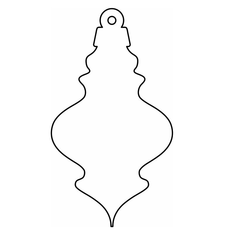 Laser Cut Christmas Wooden Ornament Craft Shape Vector