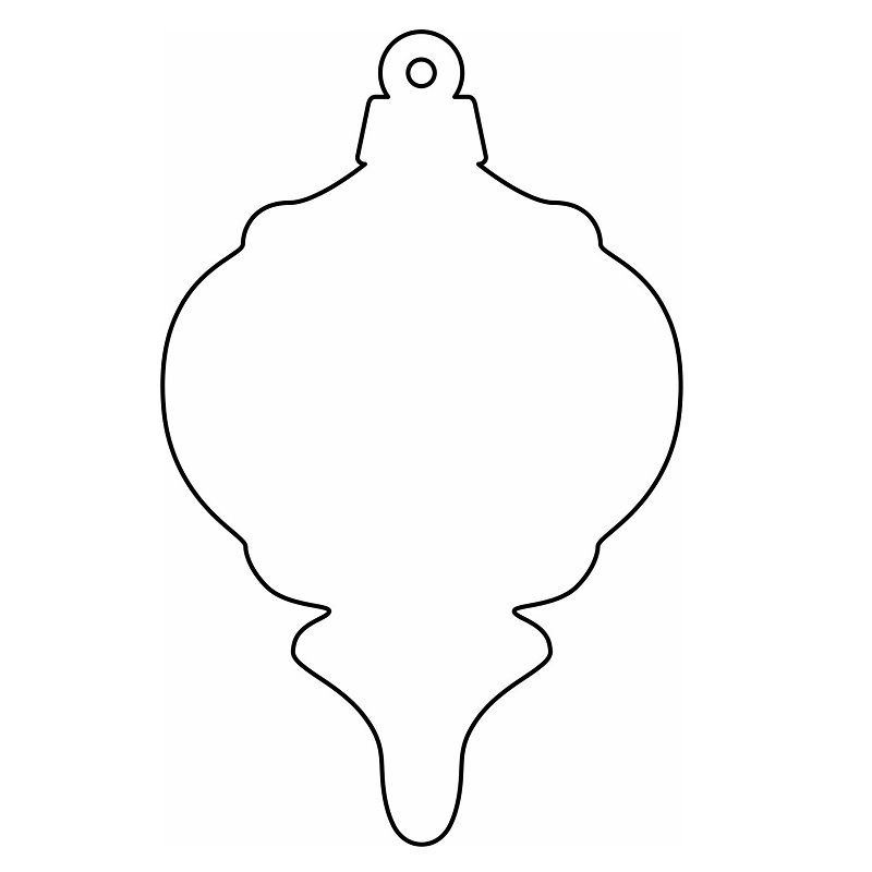 Laser Cut Wood Christmas Ornament Craft Shape Vector