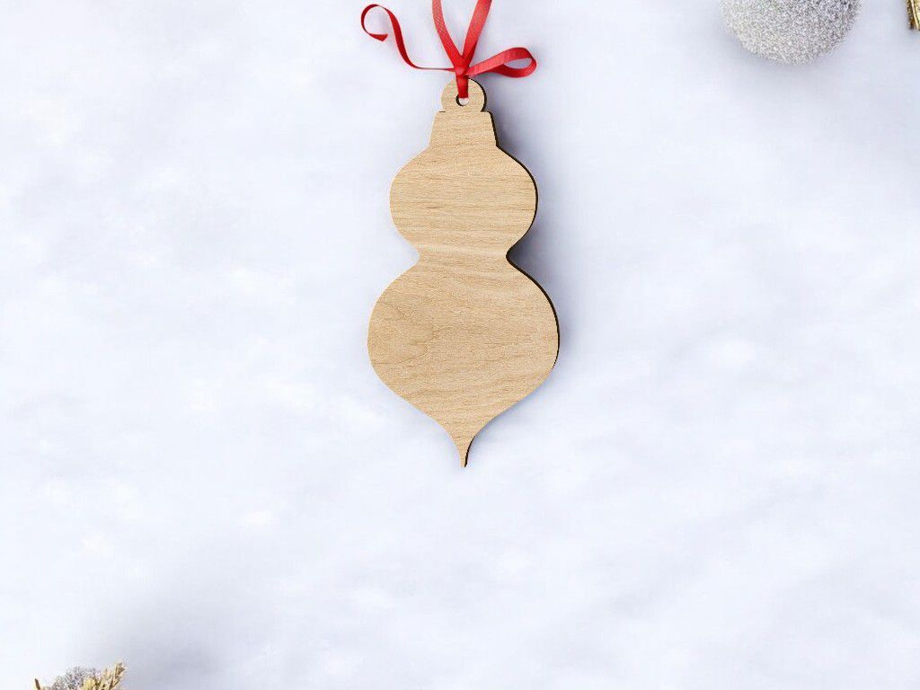 Laser Cut Jumbo Christmas Ornament Vector