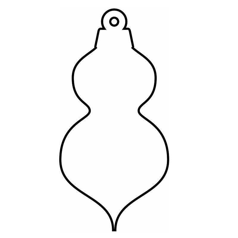 Laser Cut Jumbo Christmas Ornament Vector