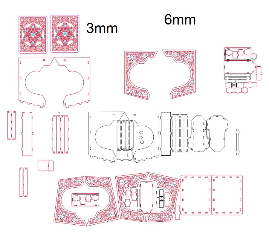 Laser Cut Decorative Holy Quran Box with Rehal CDR File Free Download ...