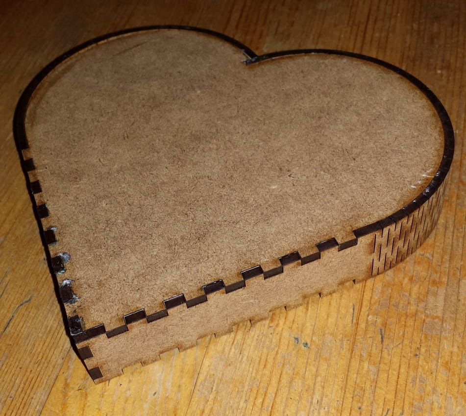 Laser Cut Happy Birthday Heart Gift Box Vector