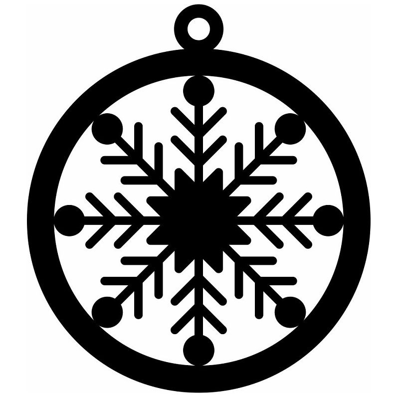 Laser Cut Christmas Snowflake Ball Ornament Vector