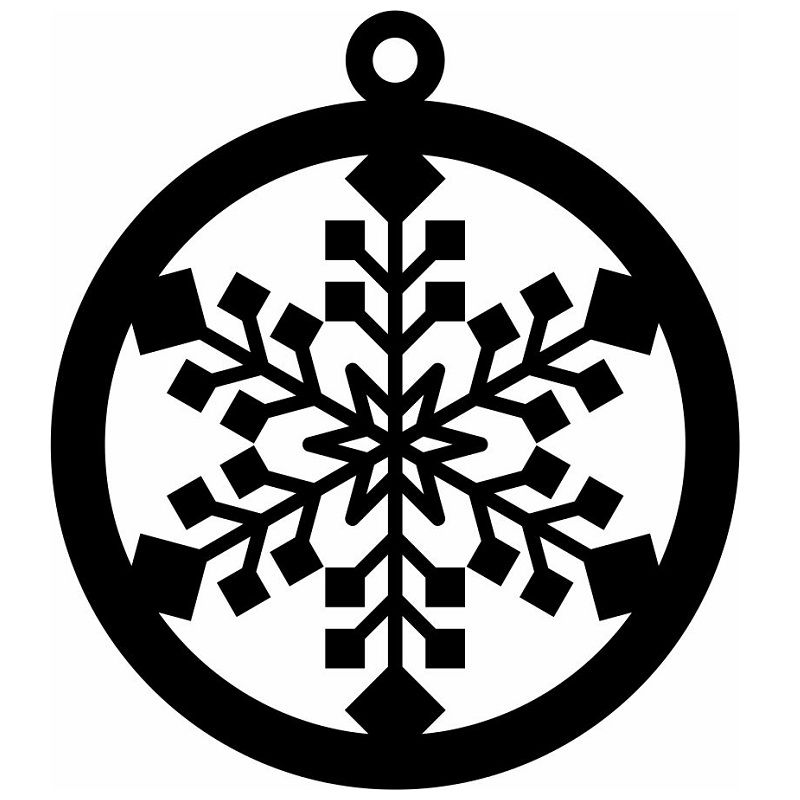 Laser Cut Christmas Tree Snowflake Ball Vector