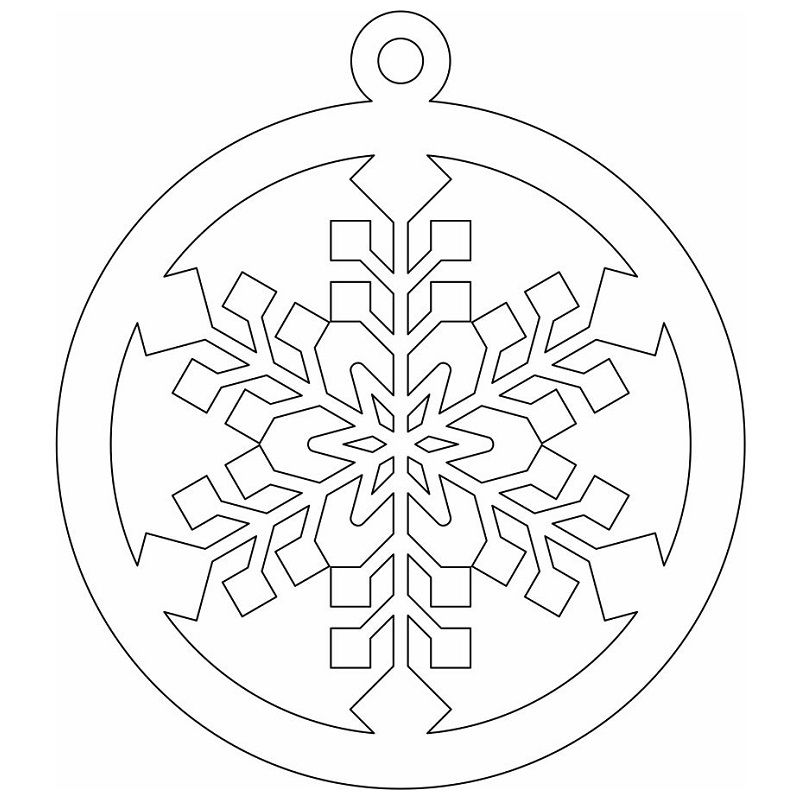 Laser Cut Christmas Tree Snowflake Ball Vector