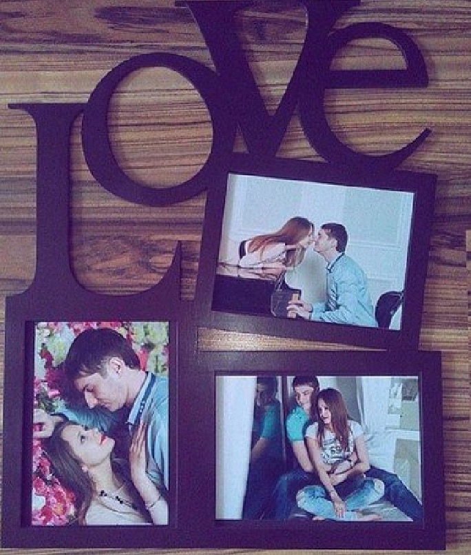 Love Couple Photo Collage Frame Laser Cut File