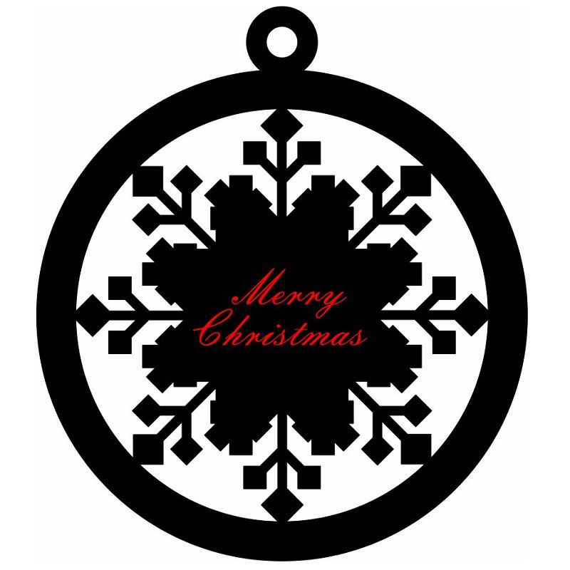 Laser Cut Personalized Christmas Bauble Ornament Vector