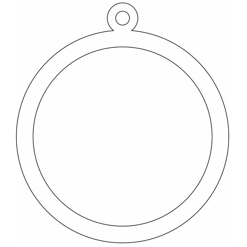 Laser Cut Hollow Bauble Christmas Tree Ornament Vector