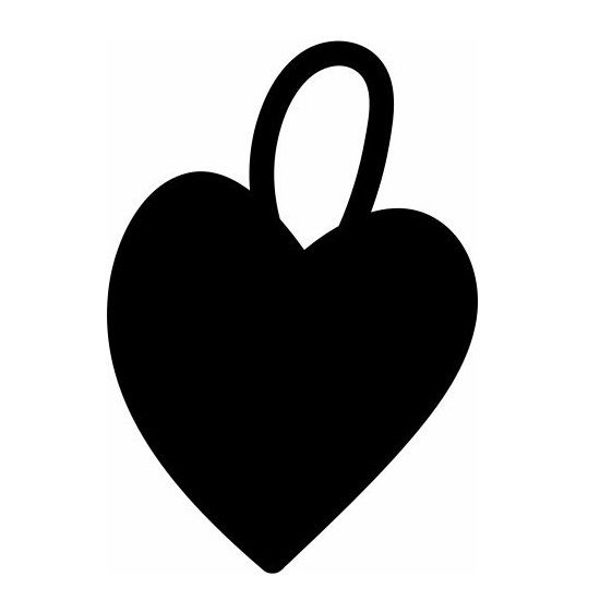 Laser Cut Blank Heart Christmas Tree Ornament Vector