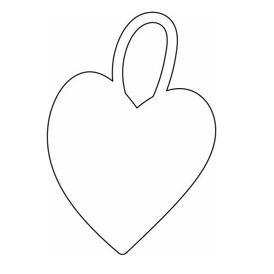 Laser Cut Blank Heart Christmas Tree Ornament Vector