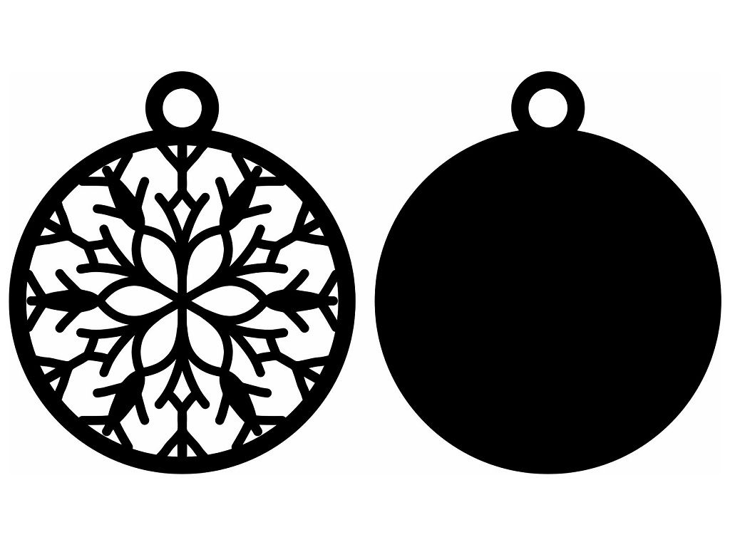 Laser Cut Two Layer Christmas Tree Ornament Vector