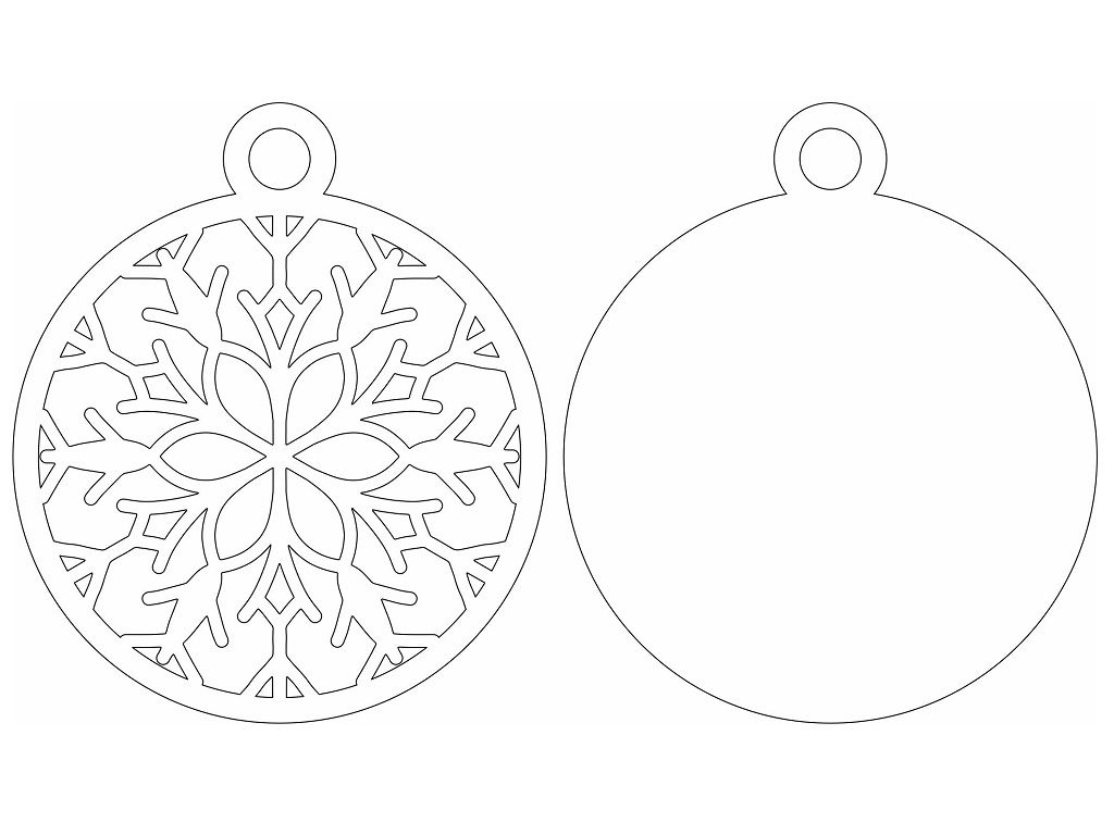 Laser Cut Two Layer Christmas Tree Ornament Vector