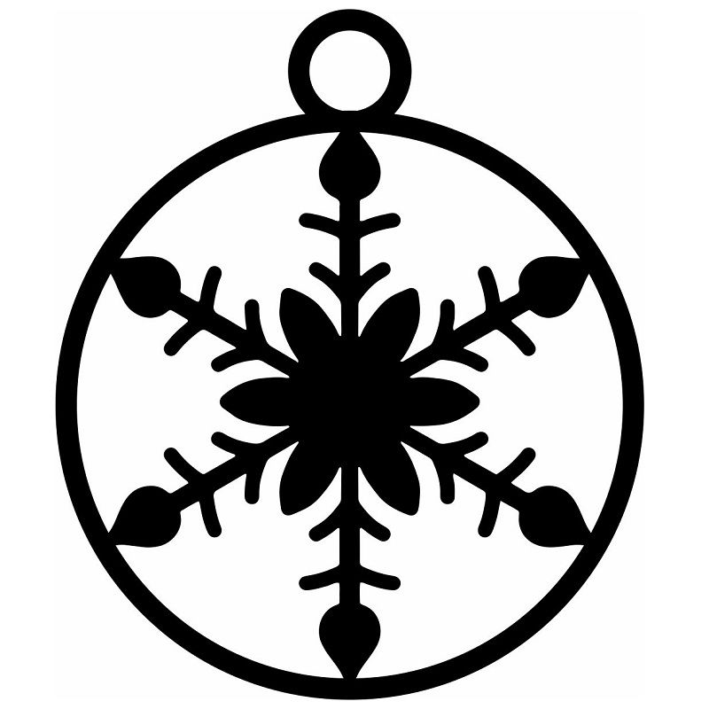 Laser Cut Christmas Bauble Pendant Vector