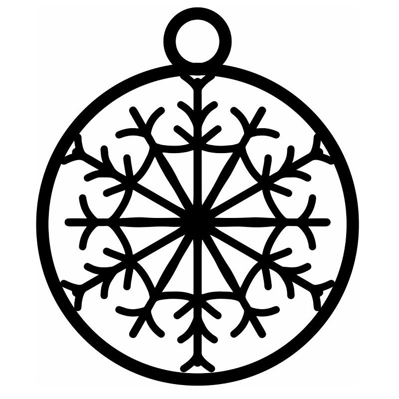 Laser Cut Wooden Christmas Tree Ornament Vector