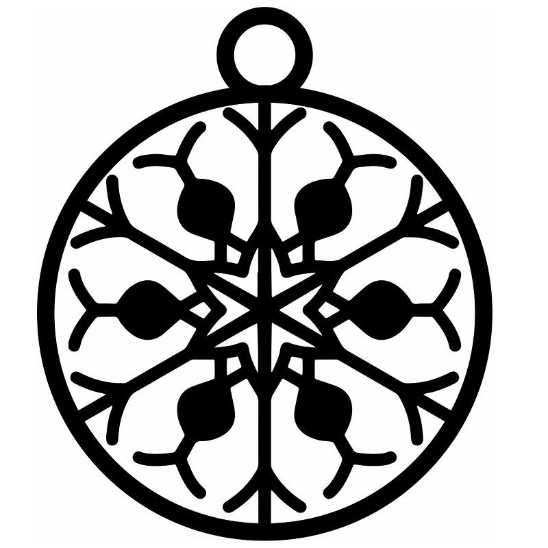 Laser Cut Snowflake Ball Christmas Ornament Vector