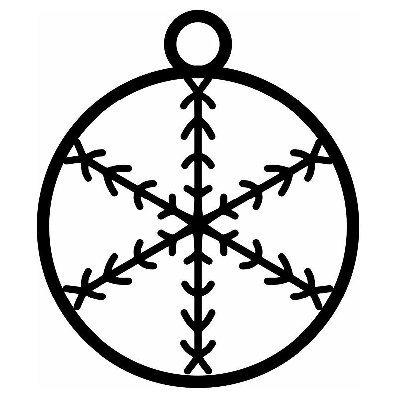 Laser Cut Simple Snowflake Bauble Vector