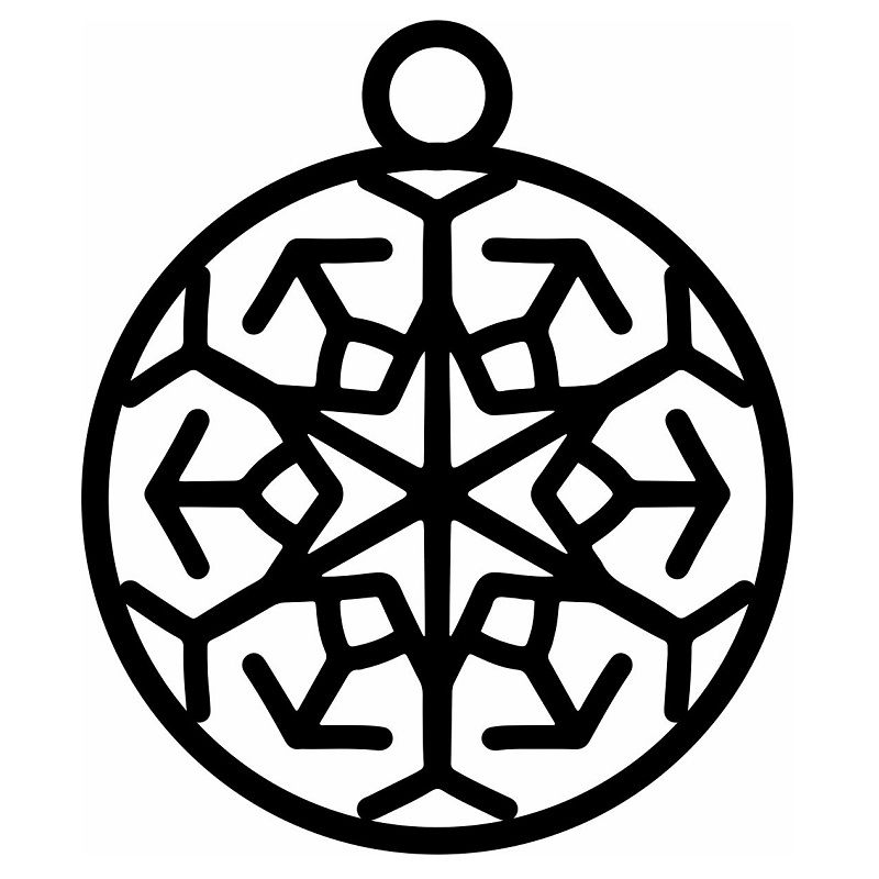 Laser Cut Christmas Tree Ornament Bauble Vector