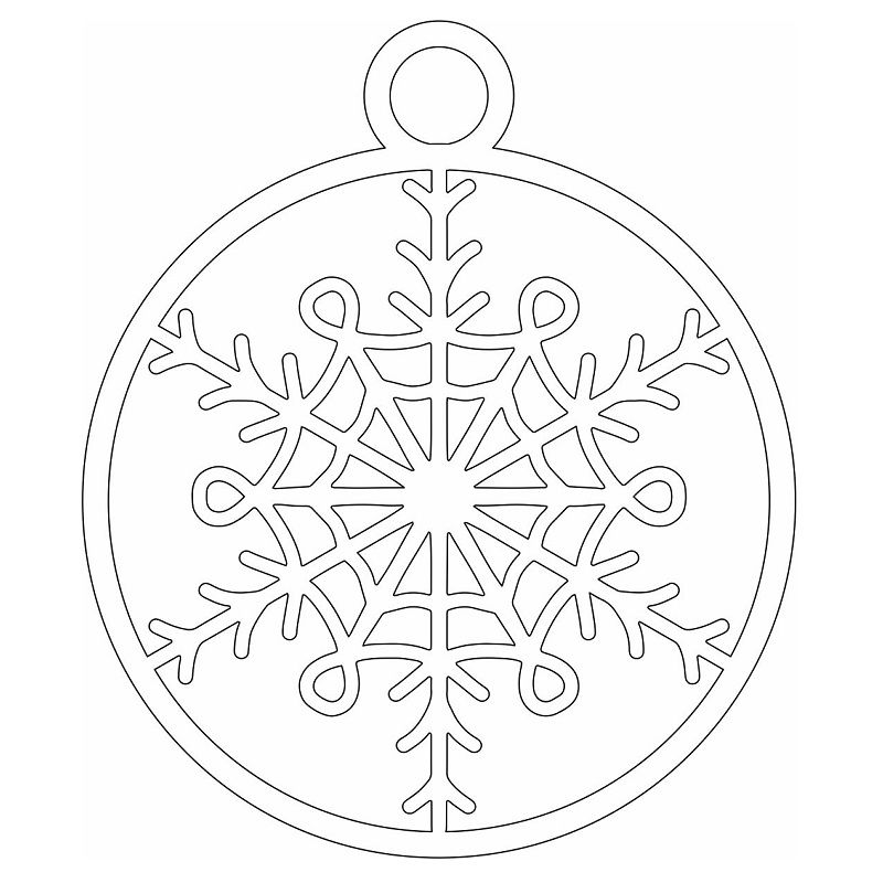 Laser Cut Christmas Tree Wooden Ornament Vector